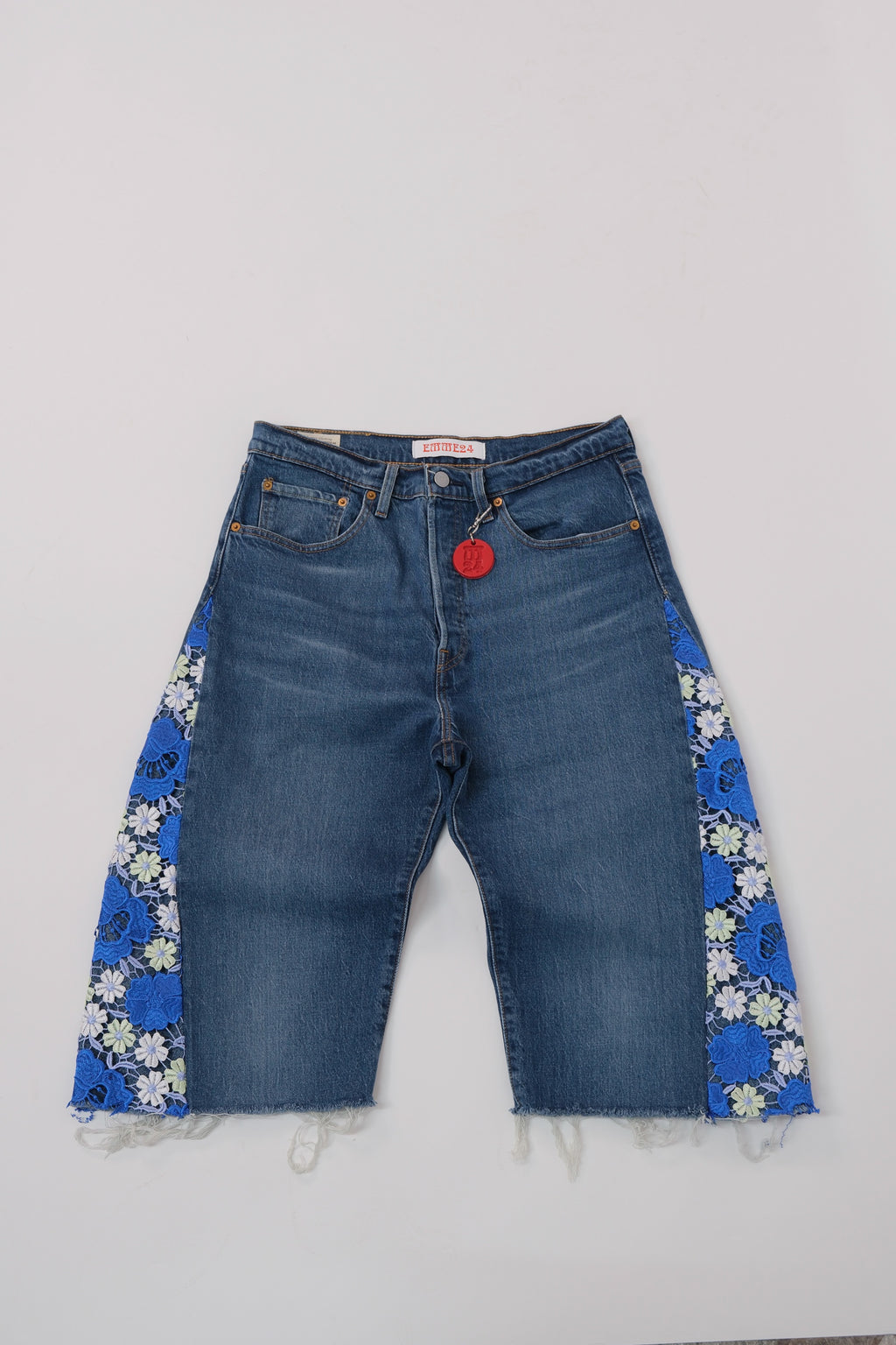 SHORTS MACRAMÈ BLU