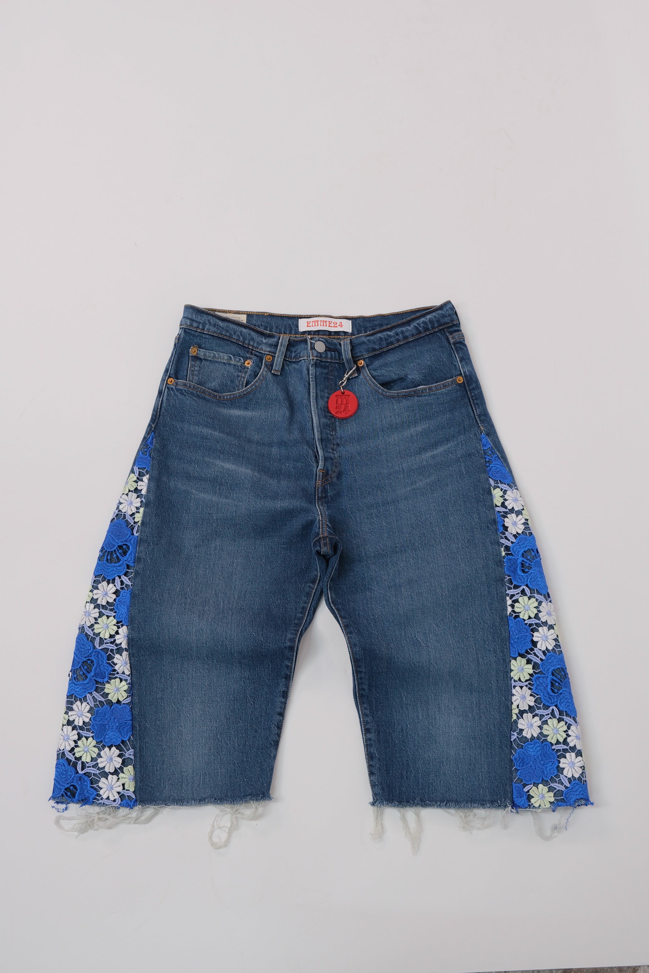 SHORTS MACRAMÈ BLU